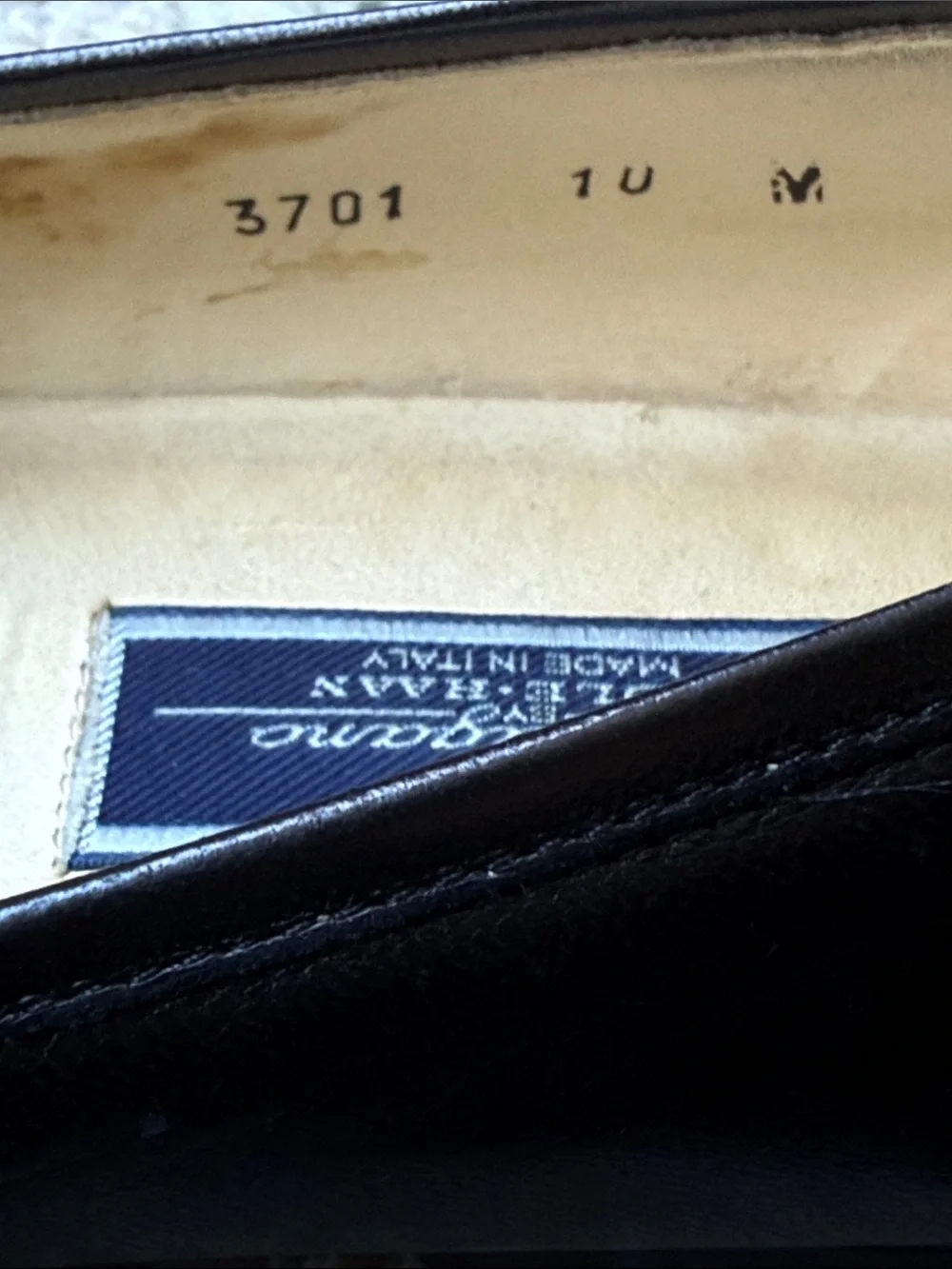 BRAGANO by COLE HAAN Black Leather Slip-On Loafers Size 10 (Men’s)